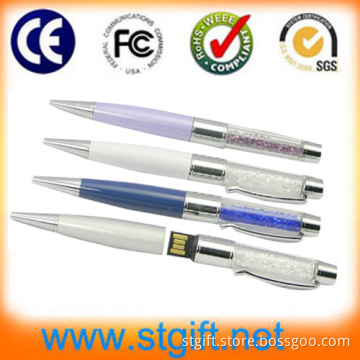 Utility Crystal Pen USB Flash Disk